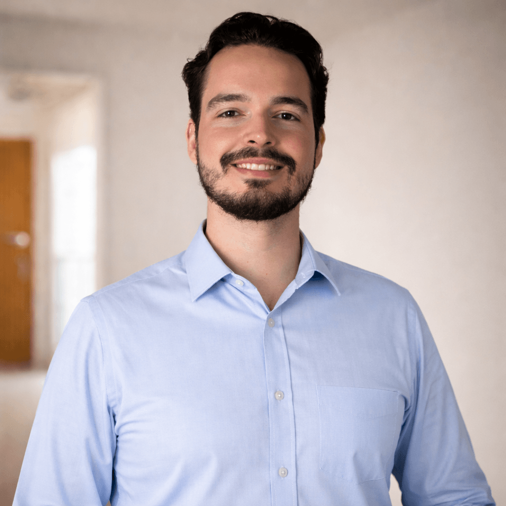Retrato de Gustavo Lopes da Rocha, engenheiro civil responsável pela Vistoria São Carlos